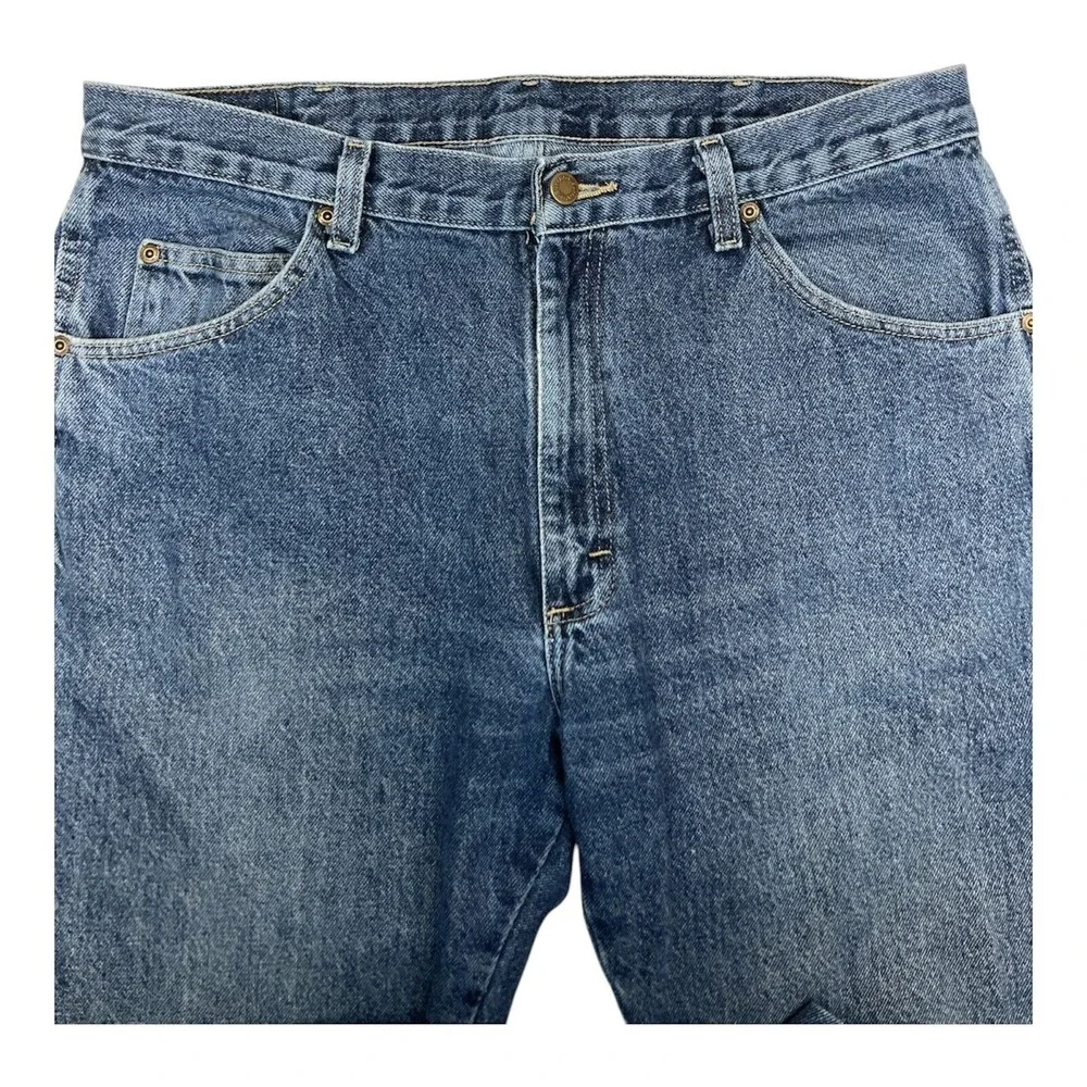 Wrangler Jeans Mens 36x32 Blue Excellent Straight Leg Denim 965TMR‎